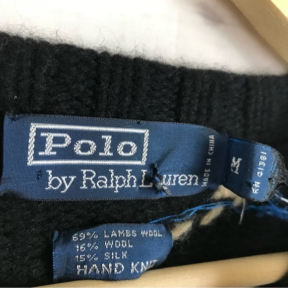 Ralph Lauren Snow Flake Fair Isle Hand Knit Lambswool Silk Sweater - Picture 2 of 4